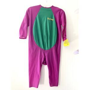Barney Vintage 1990s Childrens Kids Costume One Piece Purple Green Small Toddler